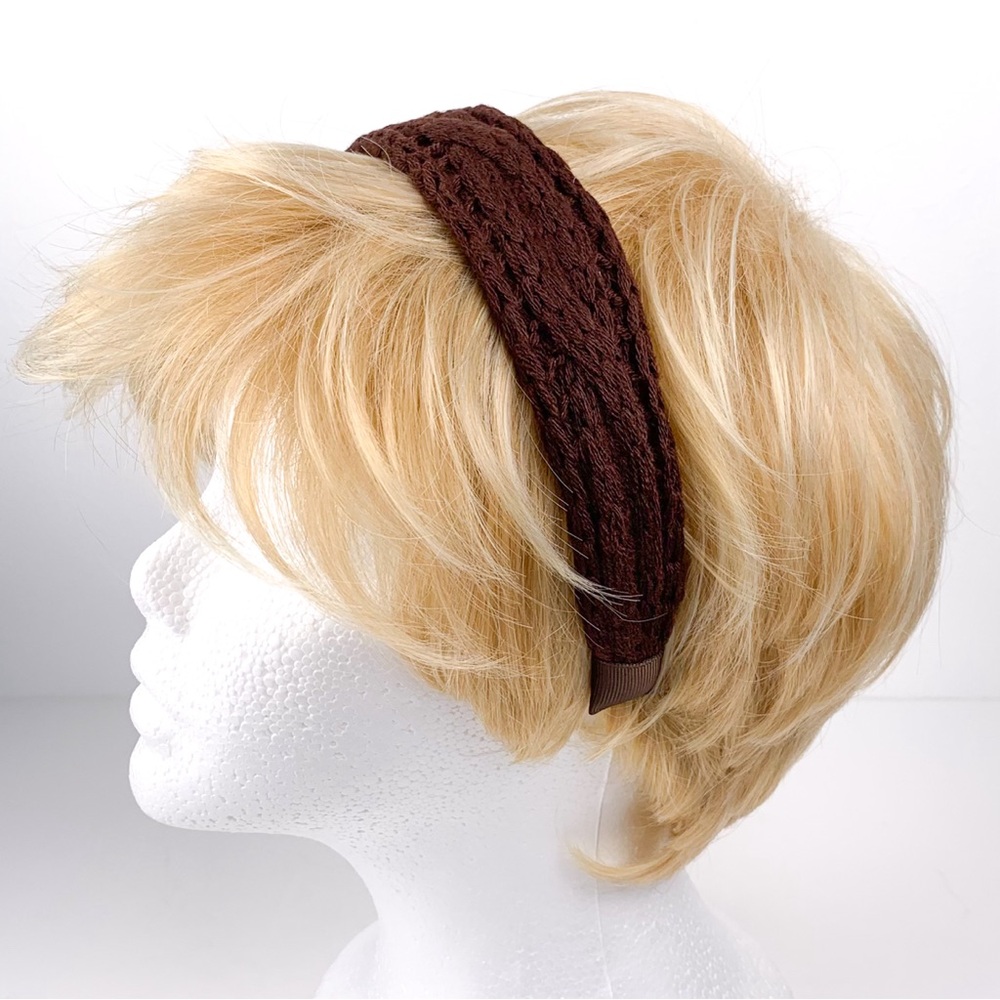 Brown knit headband women’s 2010 Target band covered in knit fabric